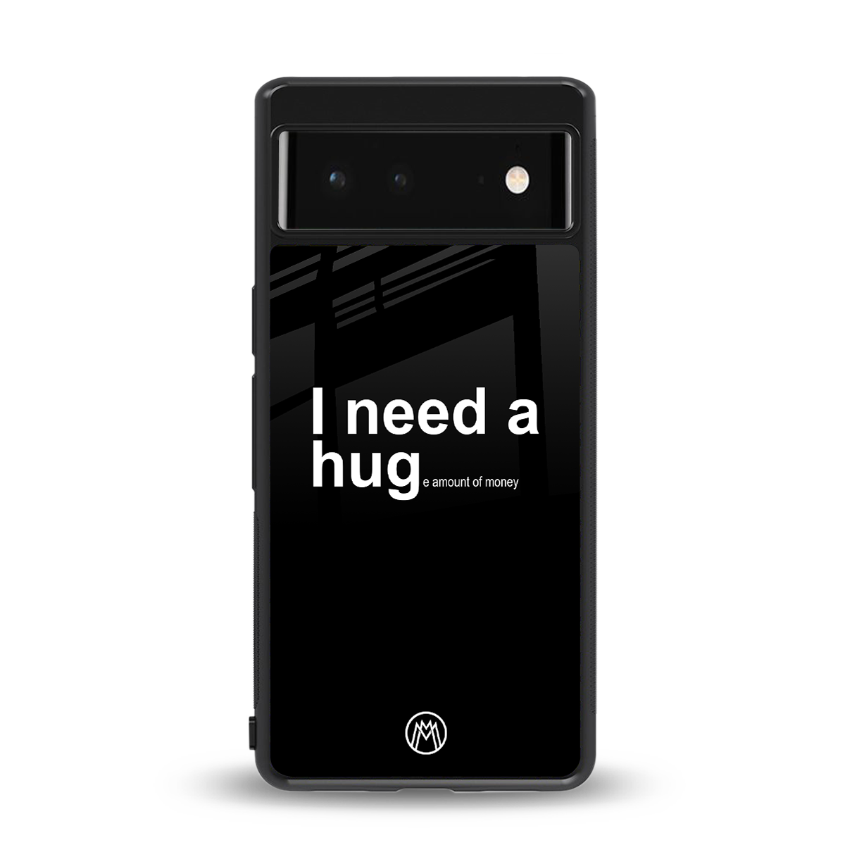 hug me black back phone cover | glass case for google pixel 6