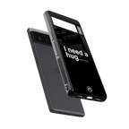 hug me black back phone cover | glass case for google pixel 6