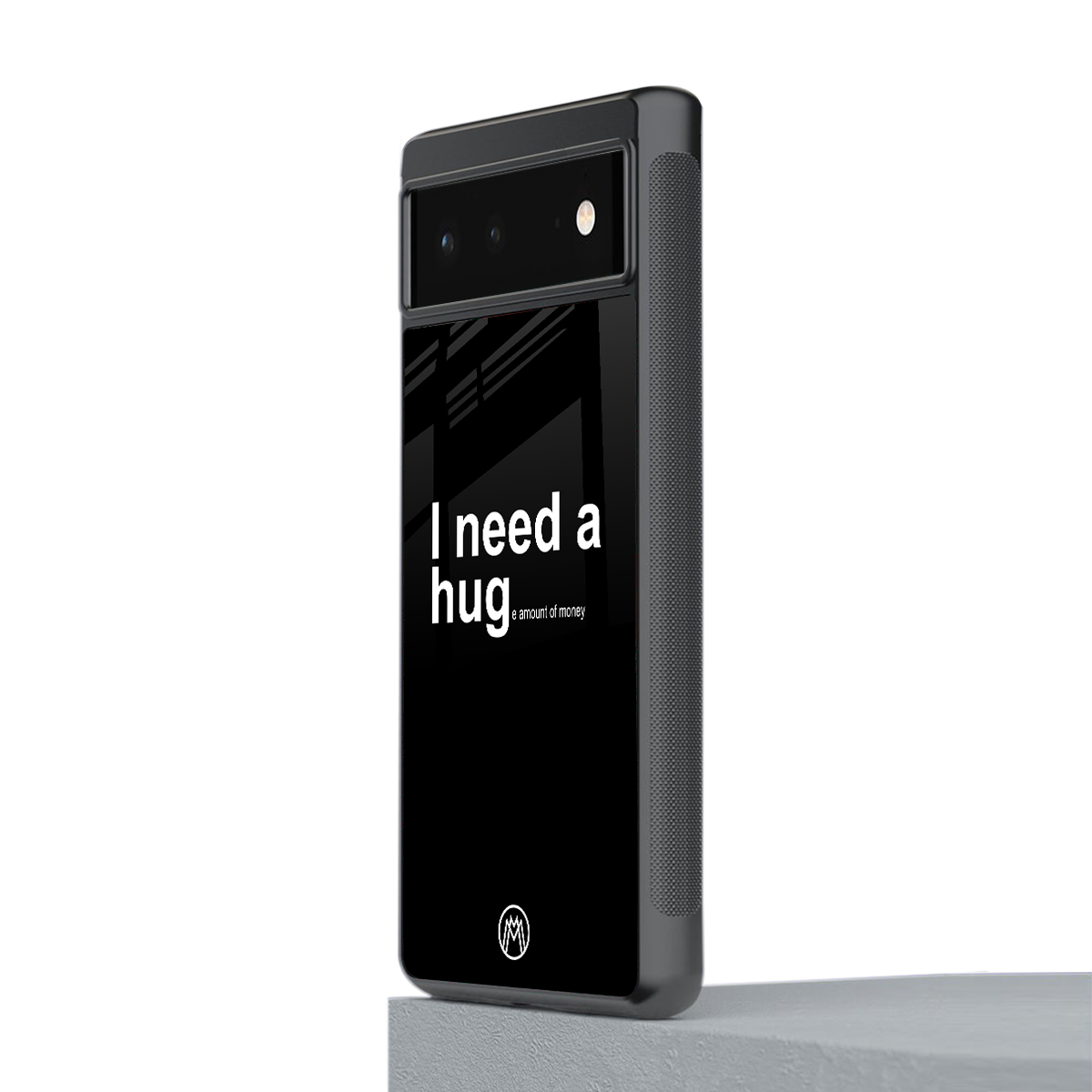 hug me black back phone cover | glass case for google pixel 6