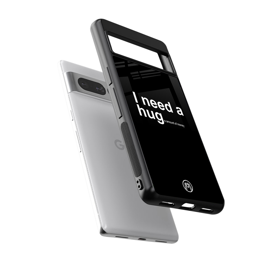 hug me black back phone cover | glass case for google pixel 7 pro
