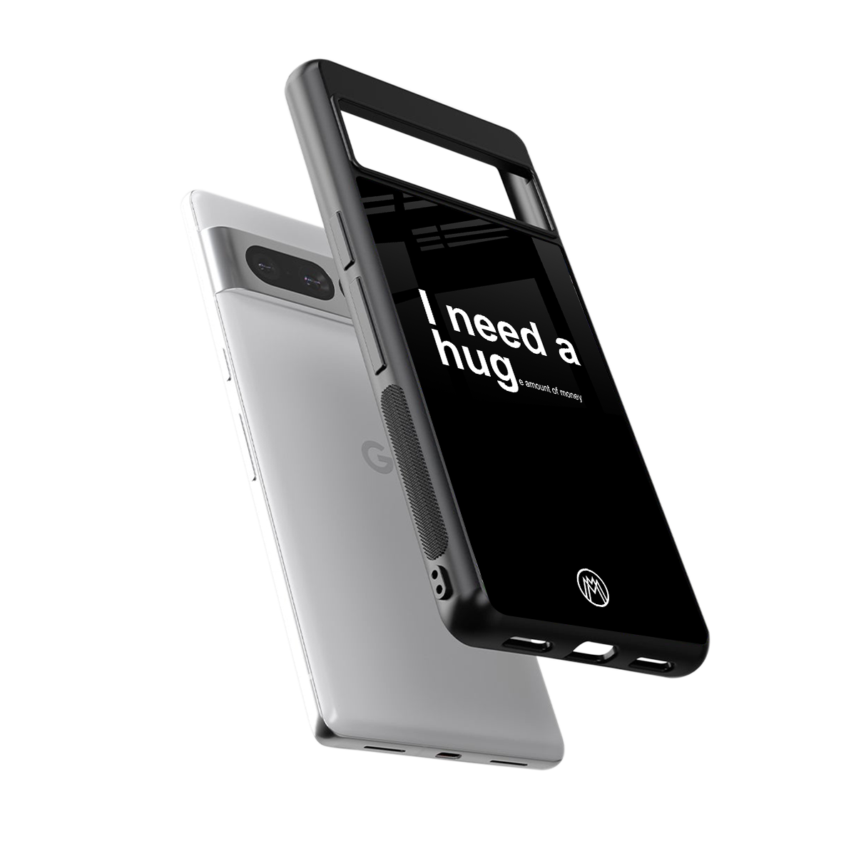 hug me black back phone cover | glass case for google pixel 7 pro