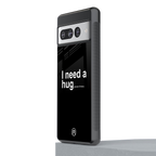 hug me black back phone cover | glass case for google pixel 7 pro