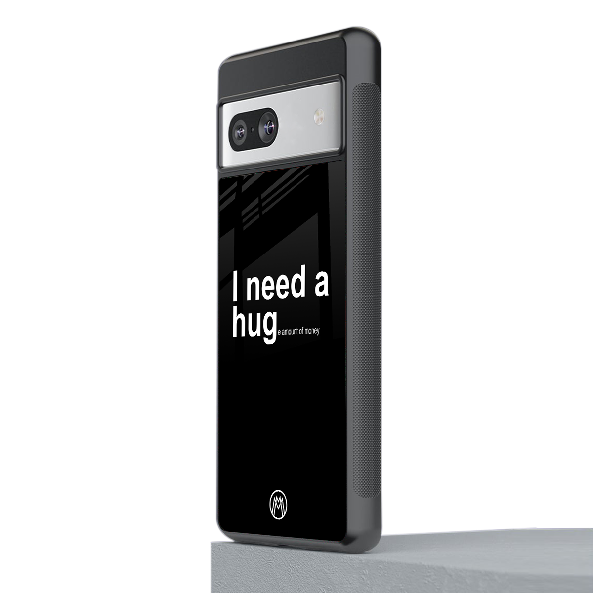 hug me black back phone cover | glass case for Google Pixel 7