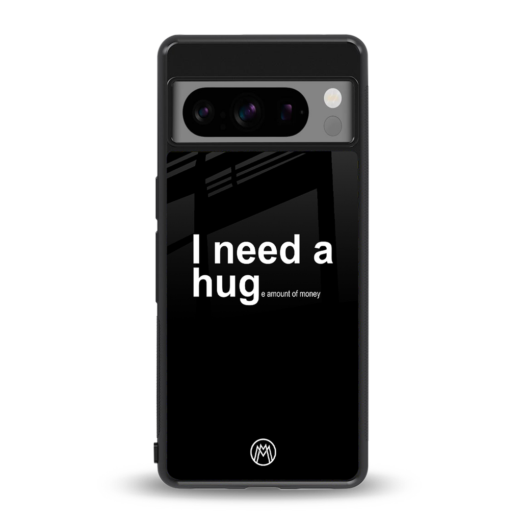 hug me black back phone cover | glass case for google pixel 8 pro
