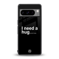 hug me black back phone cover | glass case for google pixel 8 pro
