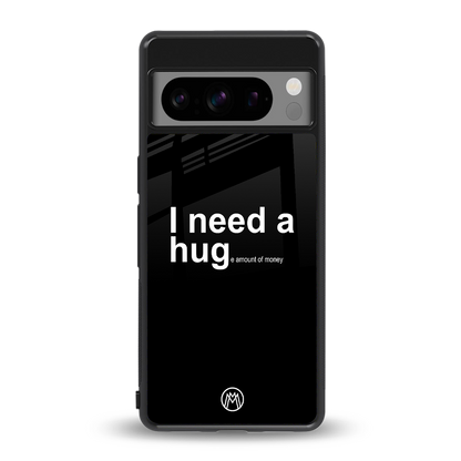 hug me black back phone cover | glass case for google pixel 8 pro