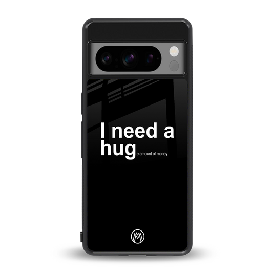 hug me black back phone cover | glass case for google pixel 8 pro