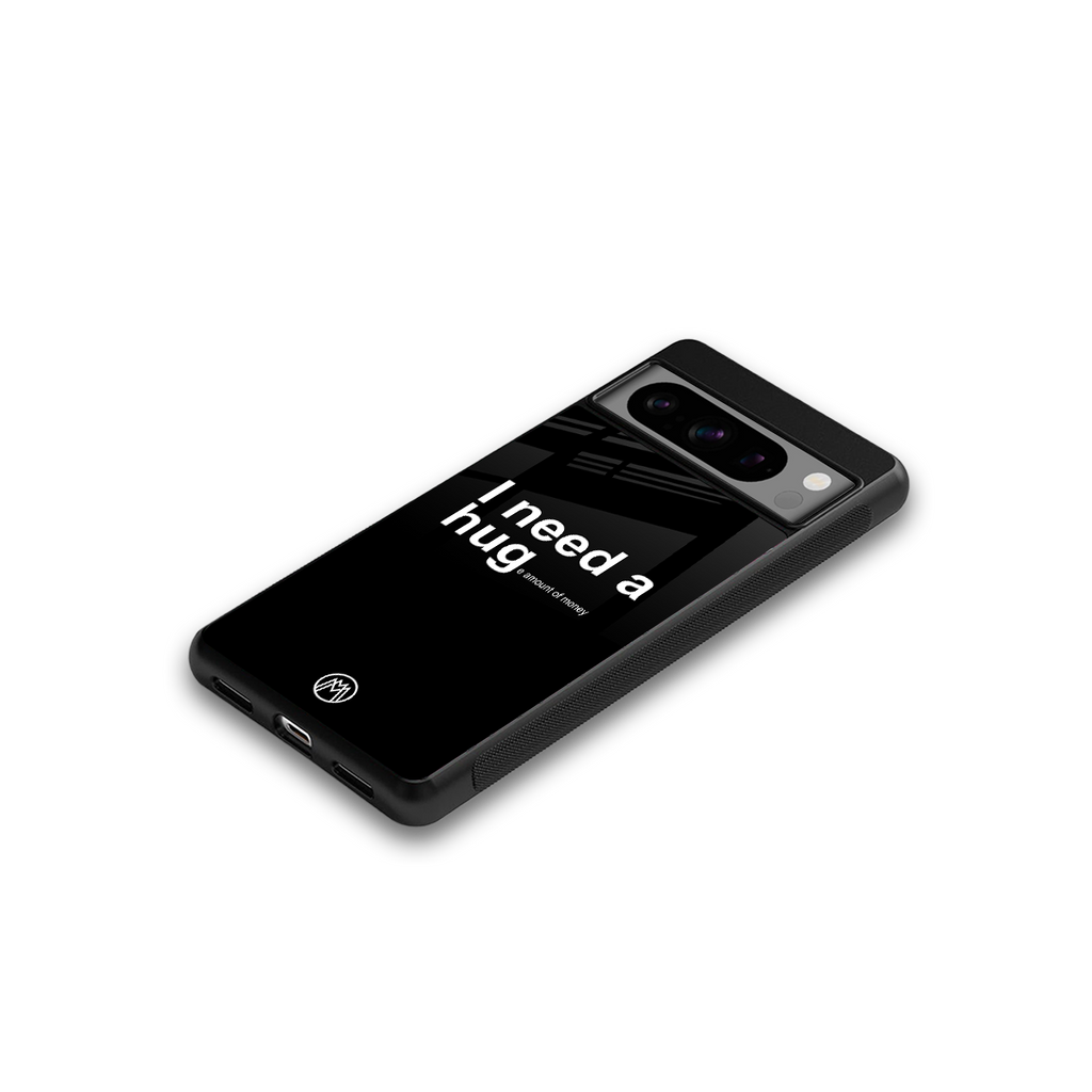 hug me black back phone cover | glass case for google pixel 8 pro