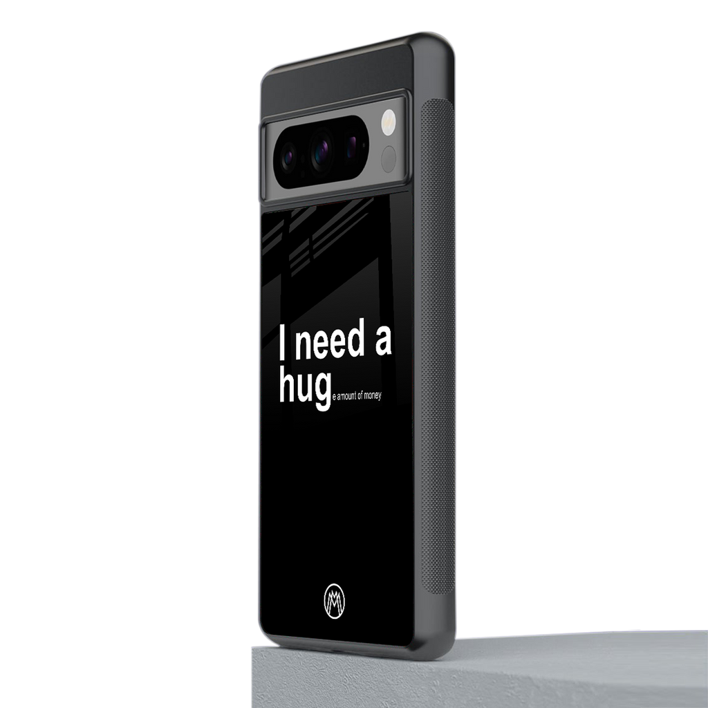 hug me black back phone cover | glass case for google pixel 8 pro