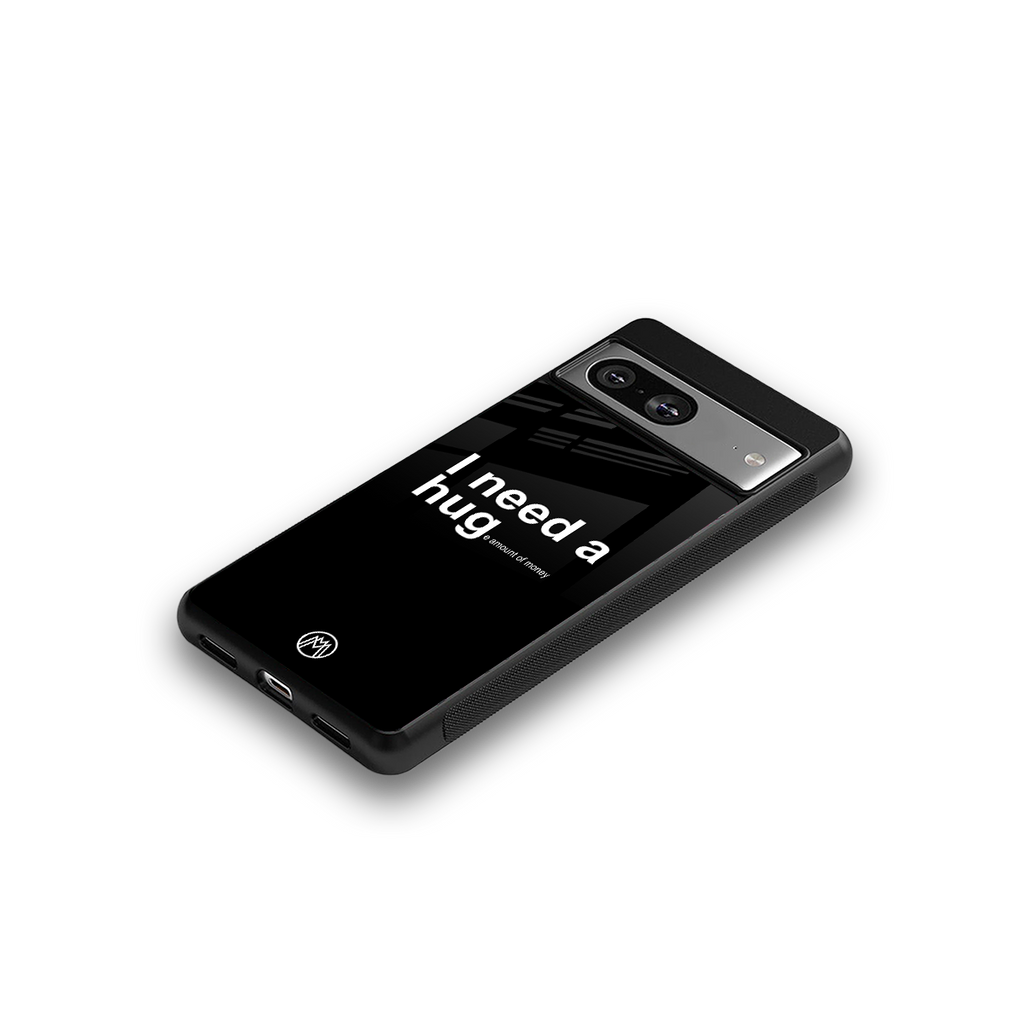 hug me black back phone cover | glass case for Google Pixel 8