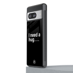 hug me black back phone cover | glass case for Google Pixel 8