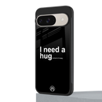 hug me black back phone cover | glass case for google pixel 9