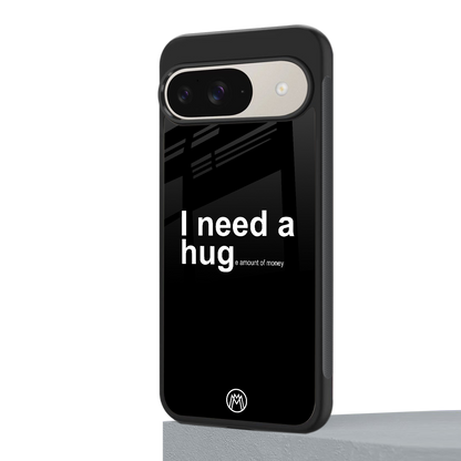 hug me black back phone cover | glass case for google pixel 9