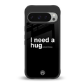hug me black back phone cover | glass case for google pixel 9 pro