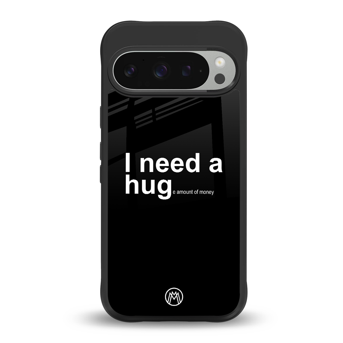hug me black back phone cover | glass case for google pixel 9 pro xl