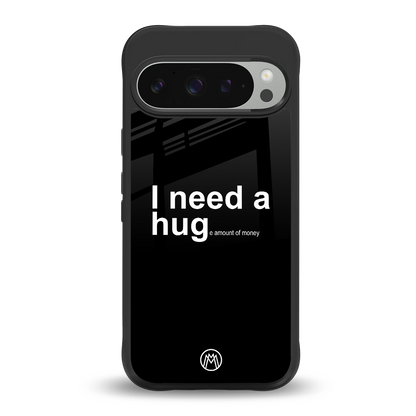 hug me black back phone cover | glass case for google pixel 9 pro xl