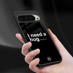 hug me black back phone cover | glass case for google pixel 9 pro