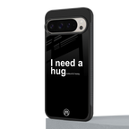 hug me black back phone cover | glass case for google pixel 9 pro