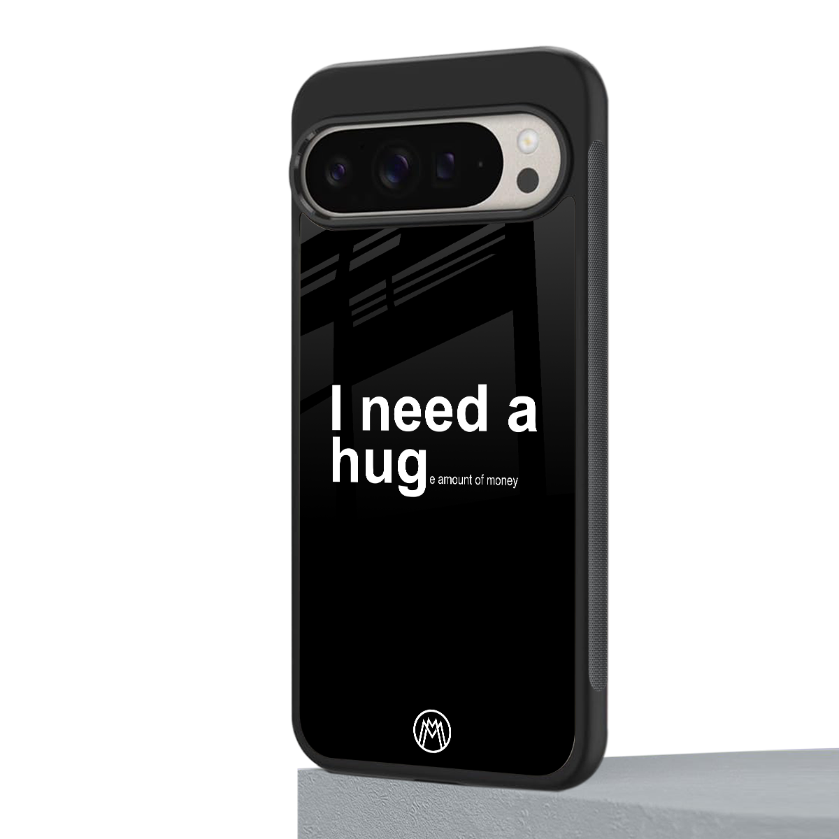 hug me black back phone cover | glass case for google pixel 9 pro xl