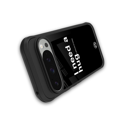 hug me black back phone cover | glass case for google pixel 9 pro