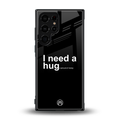 hug me black back phone cover | glass case for samsung galaxy s23 ultra
