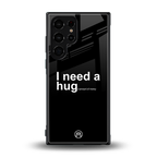 hug me black back phone cover | glass case for samsung galaxy s23 ultra