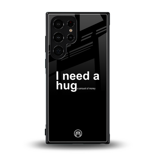 hug me black back phone cover | glass case for samsung galaxy s23 ultra