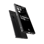 hug me black back phone cover | glass case for samsung galaxy s23 ultra
