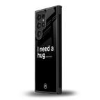 hug me black back phone cover | glass case for samsung galaxy s23 ultra