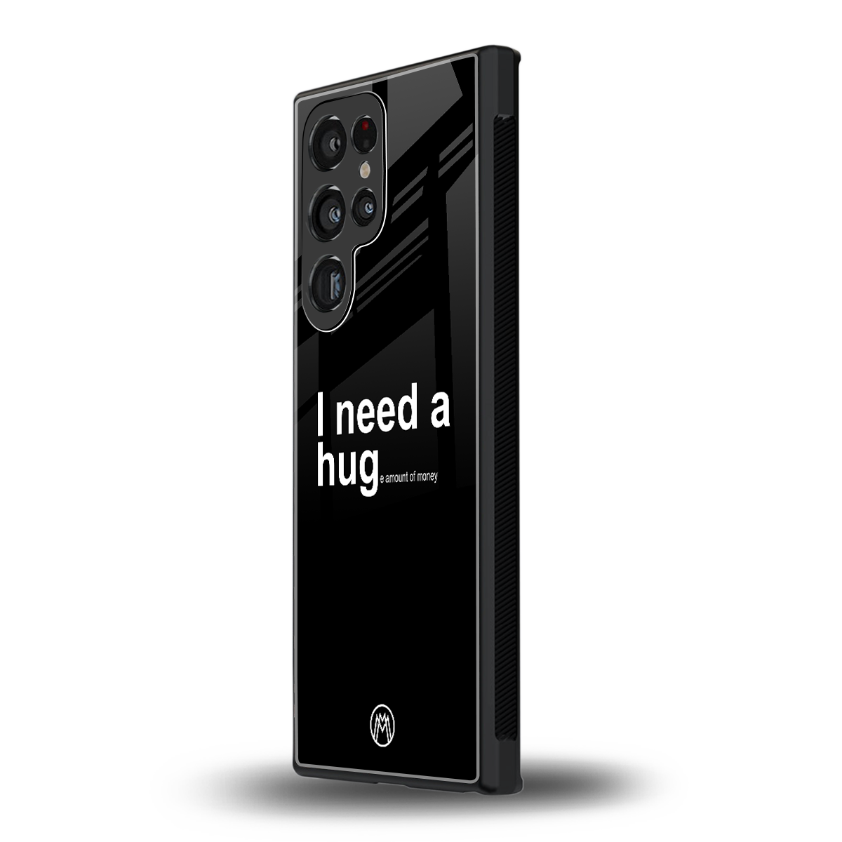hug me black back phone cover | glass case for samsung galaxy s23 ultra