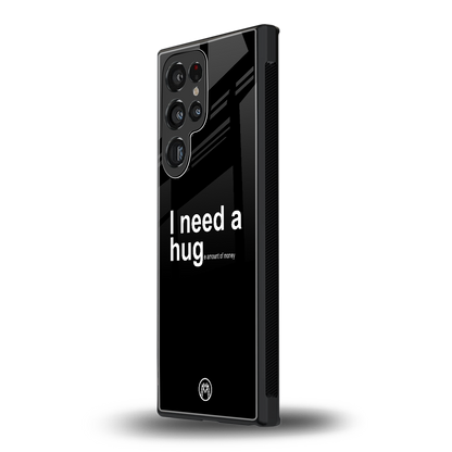 hug me black back phone cover | glass case for samsung galaxy s23 ultra