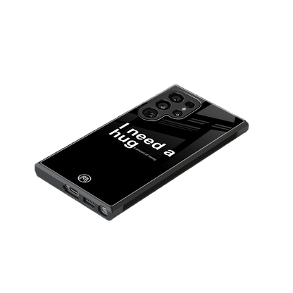 hug me black back phone cover | glass case for samsung galaxy s23 ultra