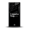 hug me black back phone cover | glass case for samsung galaxy s25 ultra