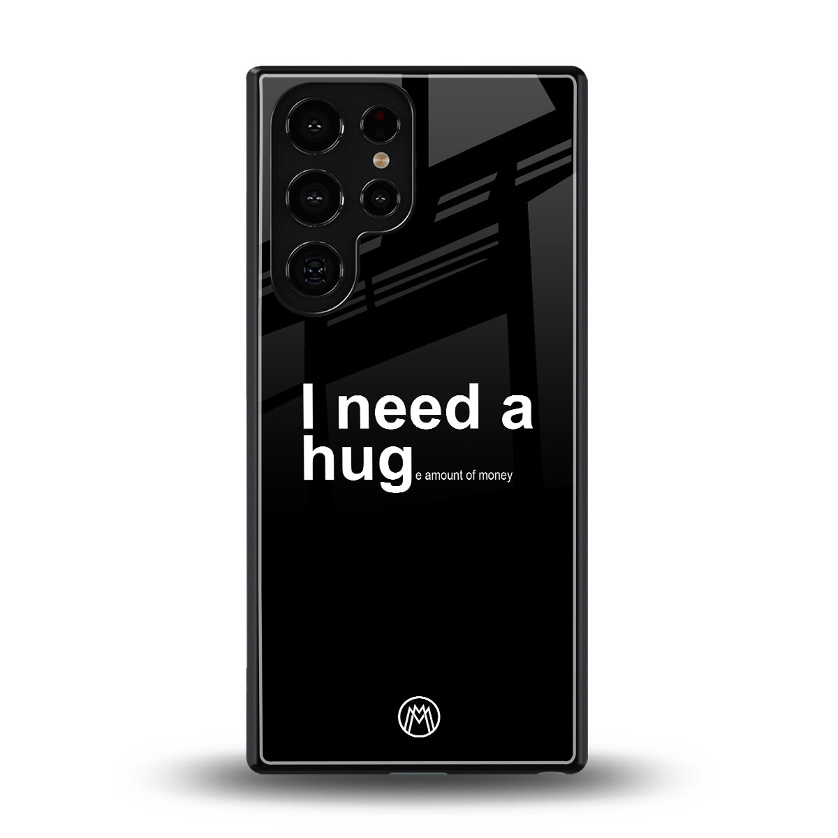 hug me black back phone cover | glass case for samsung galaxy s25 ultra