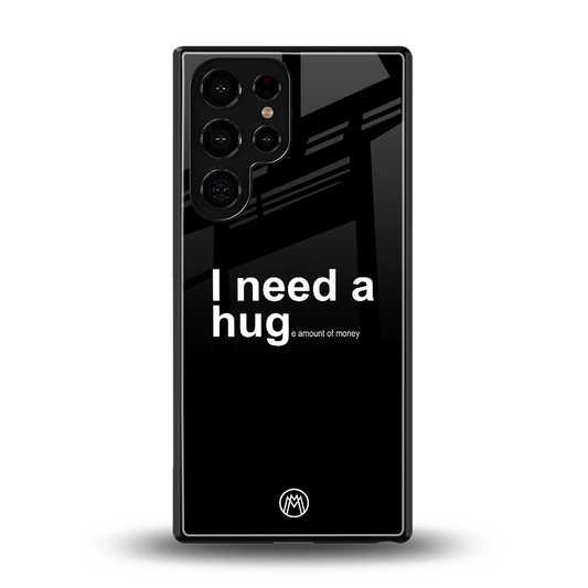 hug me black back phone cover | glass case for samsung galaxy s25 ultra