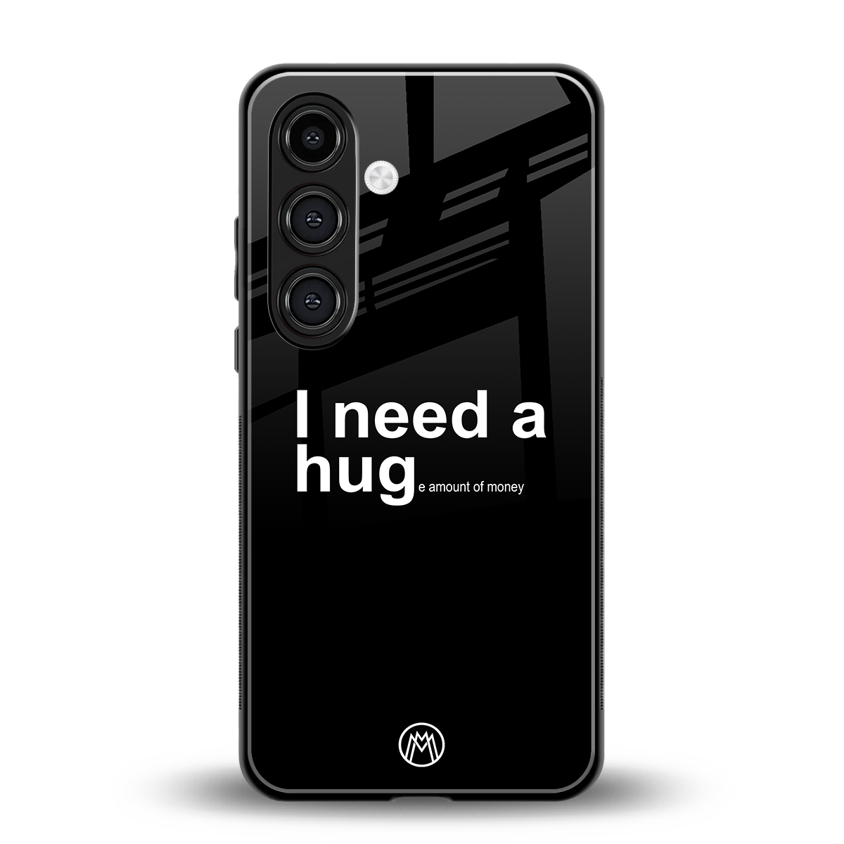 hug me black back phone cover | glass case for samsung galaxy s24 fe