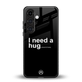hug me black back phone cover | glass case for samsung galaxy s25 plus