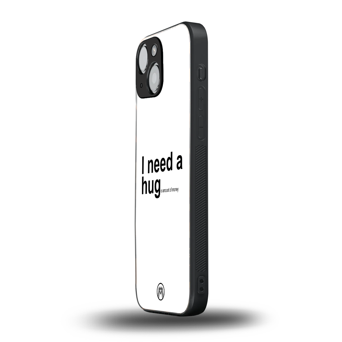 hug me white back phone cover | glass case for iphone 13 mini