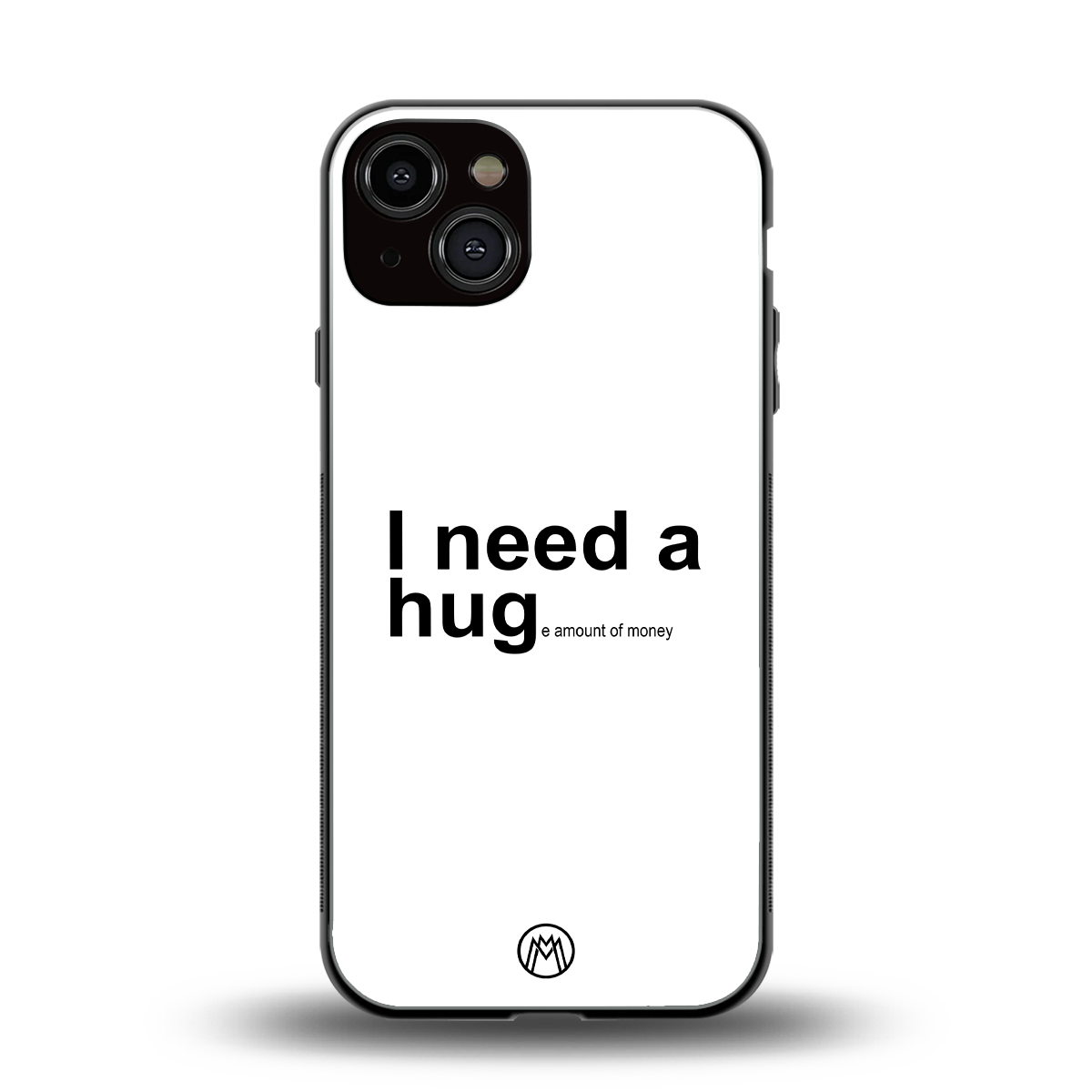 hug me white back phone cover | glass case for iphone 13