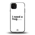 hug me white back phone cover | glass case for iphone 14 plus