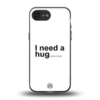 hug me white back phone cover | glass case for iphone 16e