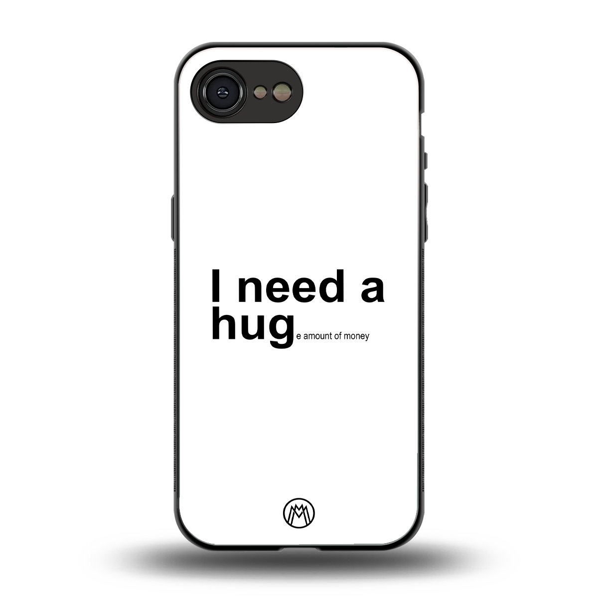 hug me white back phone cover | glass case for iphone 16e