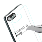 hug me white back phone cover | glass case for iphone 16e