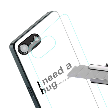 hug me white back phone cover | glass case for iphone 16e