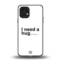 hug me white back phone cover | glass case for nothing phone 1