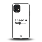 hug me white back phone cover | glass case for nothing phone 1