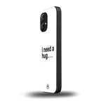 hug me white back phone cover | glass case for nothing phone 1