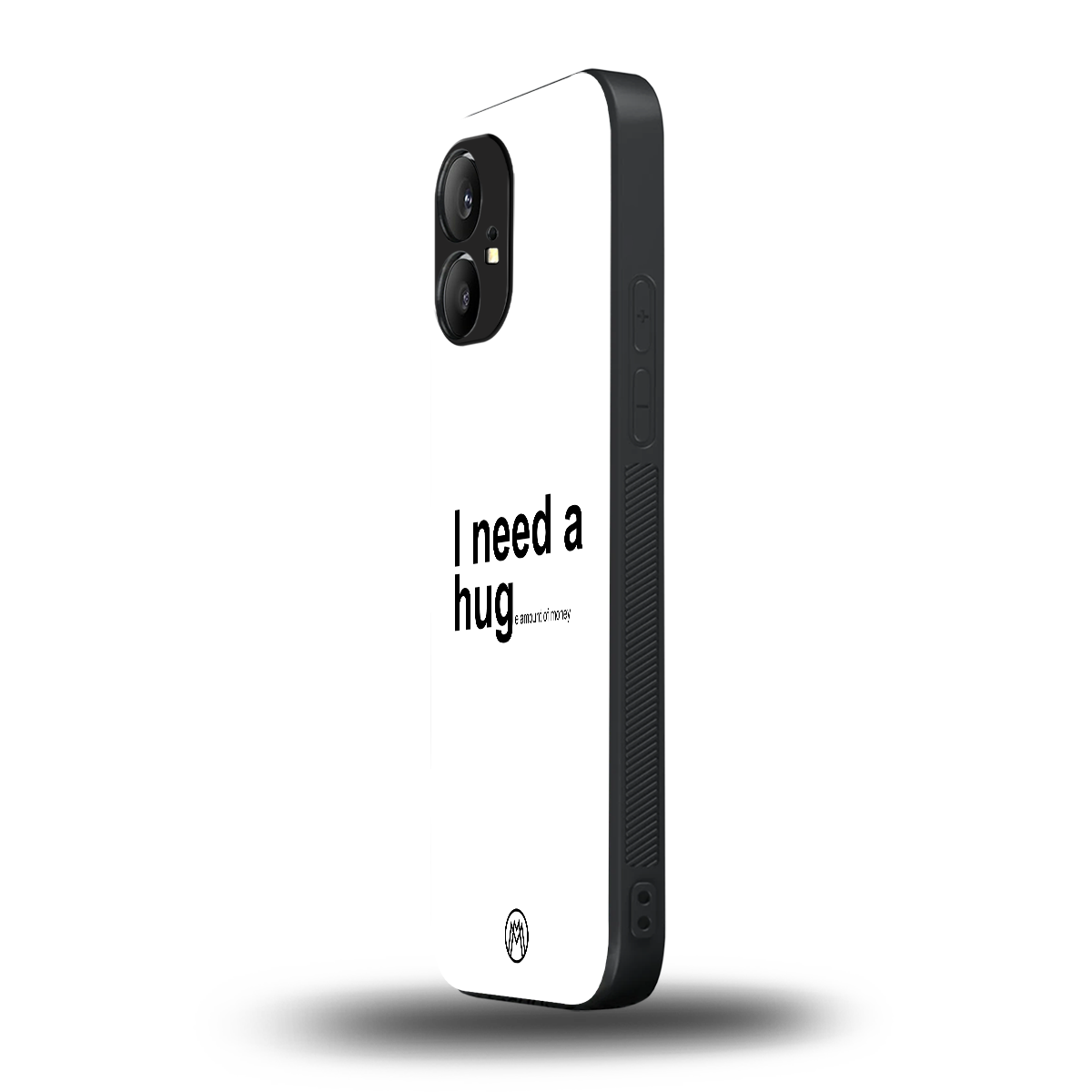 hug me white back phone cover | glass case for nothing phone 1