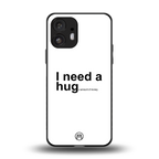 hug me white back phone cover | glass case for nothing phone 2