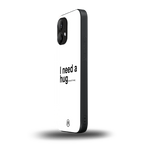 hug me white back phone cover | glass case for nothing phone 2